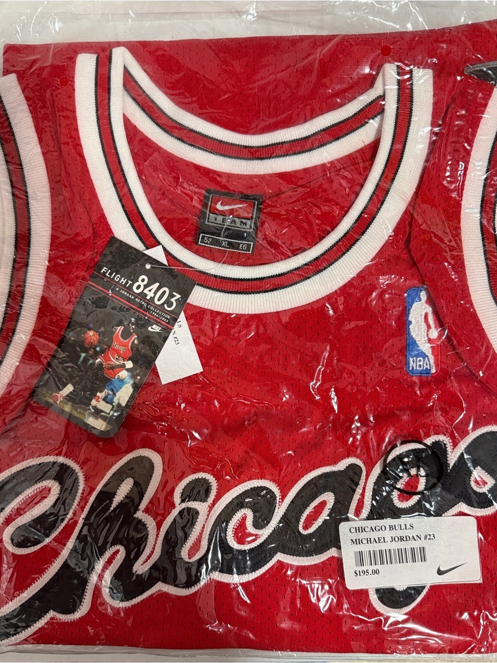 Y2K Nike Team Chicago Bulls Michael Jordan #23 Flight 8403 Jersey XL